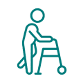 Walking aid symbol illustration