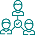 Teamwork and collaboration symbol